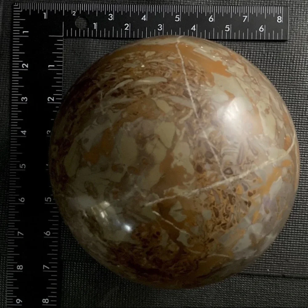 Polychrome Jasper Desert Jasper Polished Stone Orb Solid Rock Mineral 12lbs